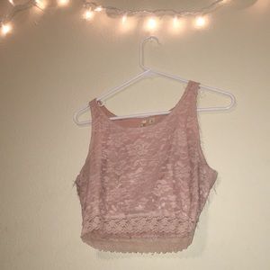 Blush crop top
